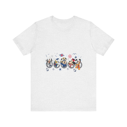 Cruise Line Porthole with Characters T-Shirt