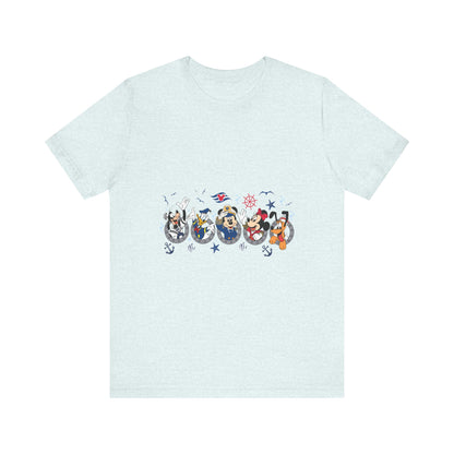 Cruise Line Porthole with Characters T-Shirt
