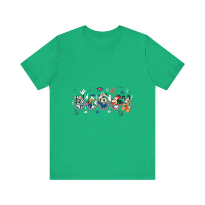 Cruise Line Porthole with Characters T-Shirt