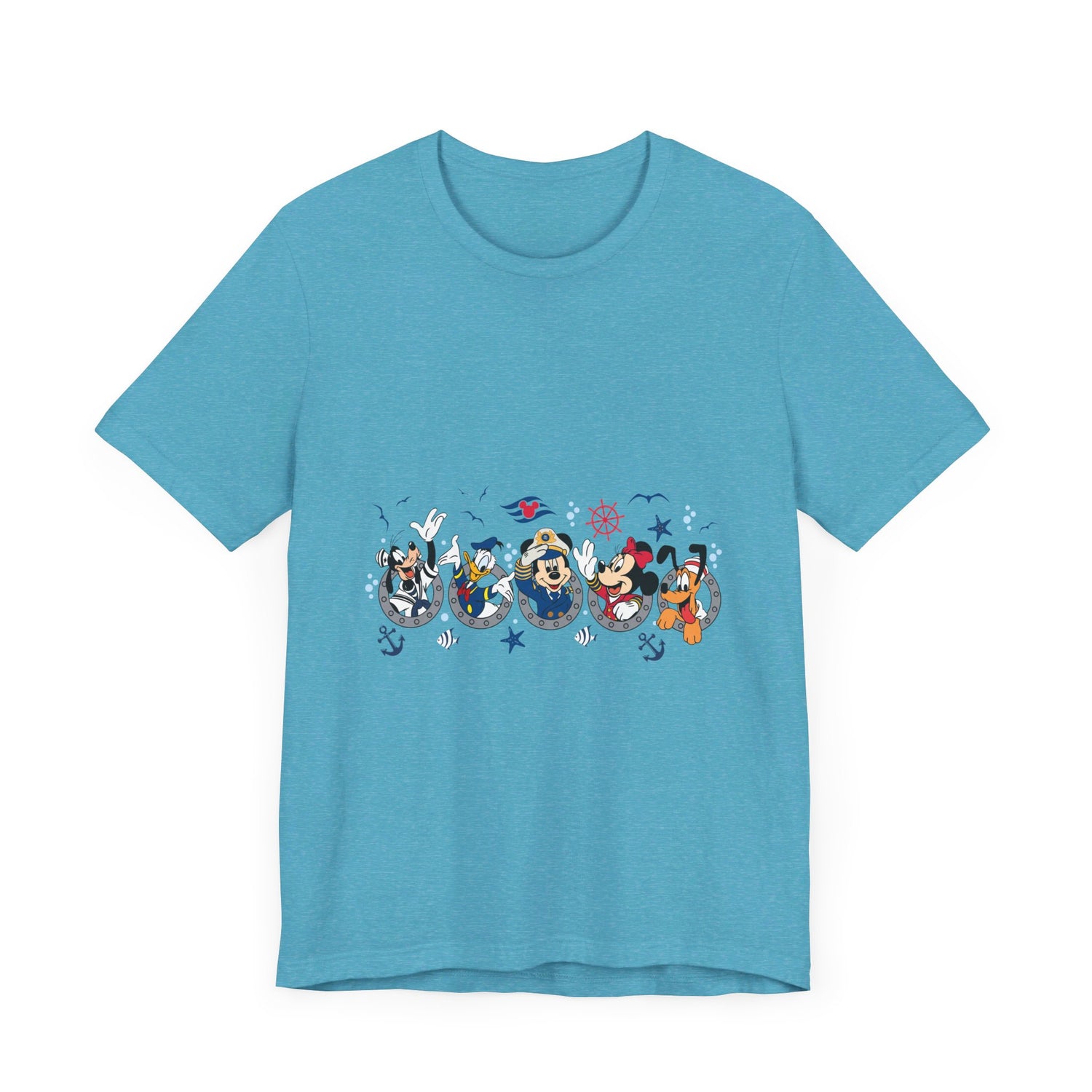 Cruise Line Porthole with Characters T-Shirt
