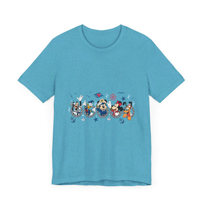 Cruise Line Porthole with Characters T-Shirt