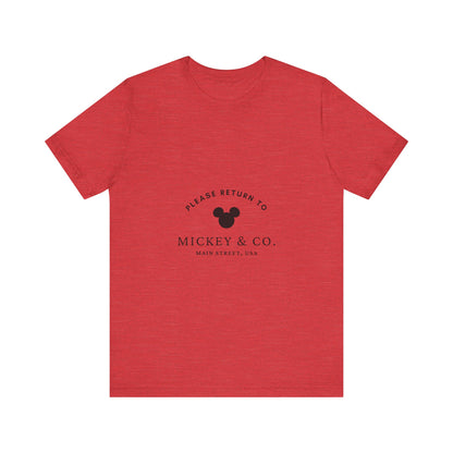 Please Return to Mickey and Co Main Street USA Disney T-Shirt