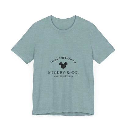 Please Return to Mickey and Co Main Street USA Disney T-Shirt