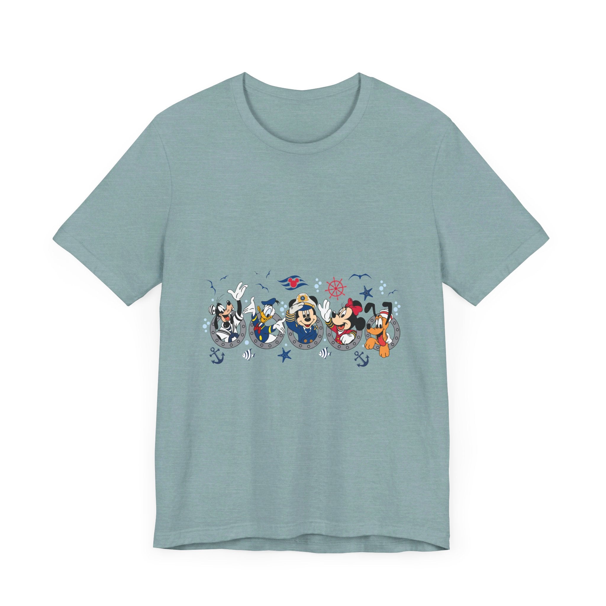 Cruise Line Porthole with Characters T-Shirt