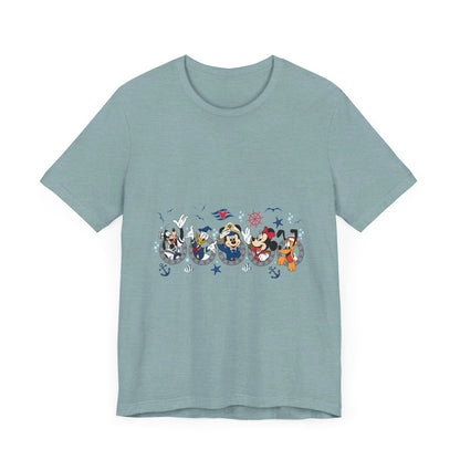 Cruise Line Porthole with Characters T-Shirt
