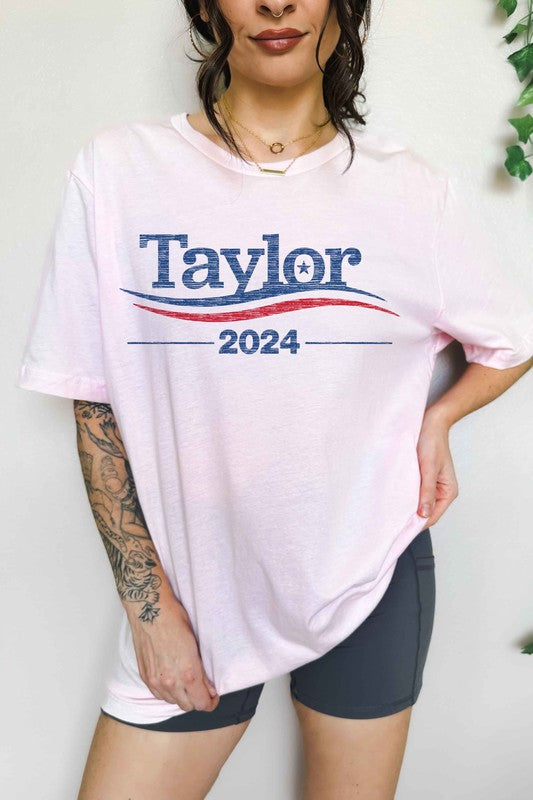 TAYLOR FOR PRESIDENT 2024 OVERSIZED TEE