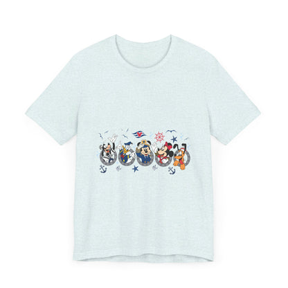 Cruise Line Porthole with Characters T-Shirt