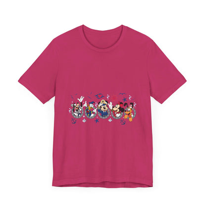 Cruise Line Porthole with Characters T-Shirt