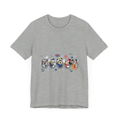 Cruise Line Porthole with Characters T-Shirt