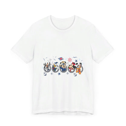 Cruise Line Porthole with Characters T-Shirt