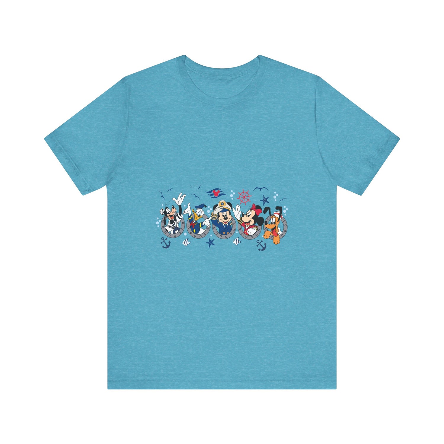 Cruise Line Porthole with Characters T-Shirt