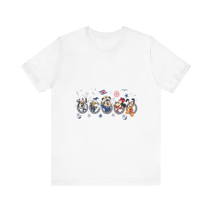 Cruise Line Porthole with Characters T-Shirt