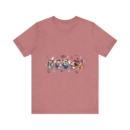Cruise Line Porthole with Characters T-Shirt